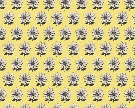 A Simple and Artistic Pattern on a Yellow Background Stock Illustration