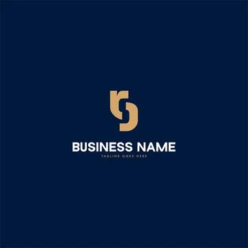 Simple and classic with illustrations of the letters R and S Negative space Stock Illustration