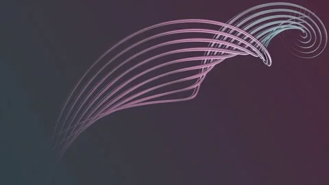 Simple and classy twisted and swirl pattern slow motion minimal background Stock-Footage 296056641