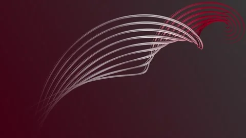 Simple and classy twisted and swirl pattern slow motion minimal background Stock Footage 296056663