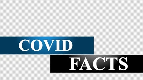 Simple and clean animated Covid facts lower third in blue and metallic colors. Stock Footage 157104563