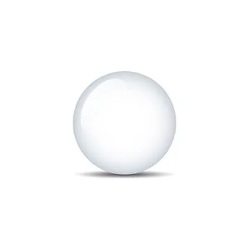 Simple and clean beautiful vector sphere with white surface on white background Illustrazione stock