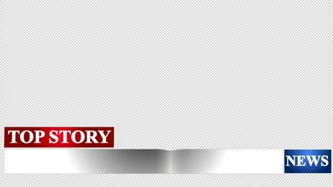 Simple and clean blank top story animated lower third in high resolution alpha Stock Footage 157222935