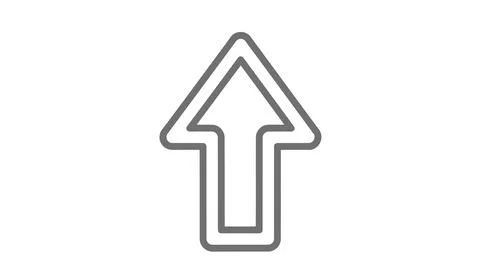 A simple and clean design of a single upward pointing arrow Stock Illustration
