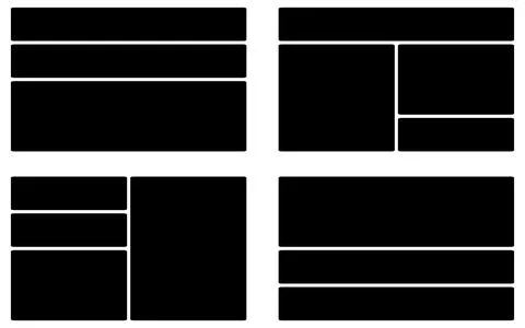 Simple and clean layout grid template suitable for business and corporate m.. Stock Illustration