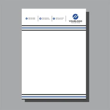 Simple And Clean Letterhead Stock Illustration