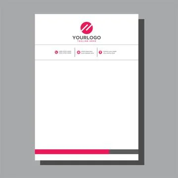 Simple And Clean Letterhead Stock-Illustration