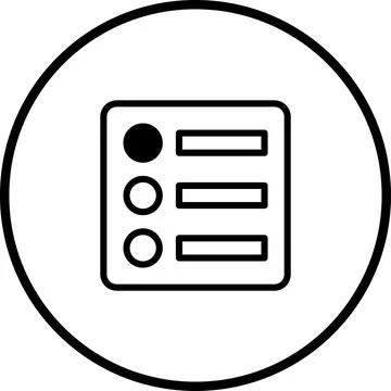 Simple and Clean List Icon Design for Interface Navigation and Data Present.. Illustrazione stock