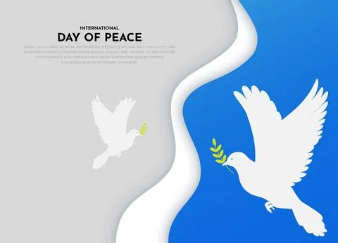 Simple and clean Peace Day design vector. International Day of Peace Design Stock Illustration