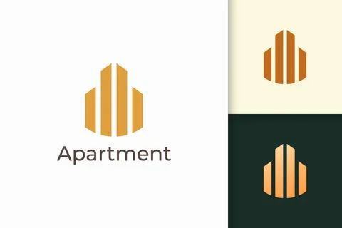 Simple and clean property or apartment logo for real estate business Stock Illustration