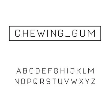 Simple and clean sans serif font Stock Illustration