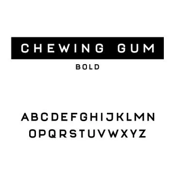 Simple and clean sans serif font Stock Illustration