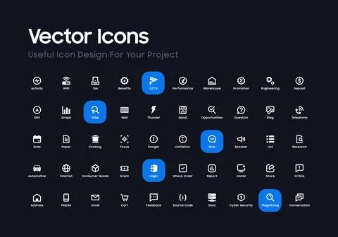 Simple and Cool User Interface Icon Set Collection For Various Design Needs. Stock Illustration
