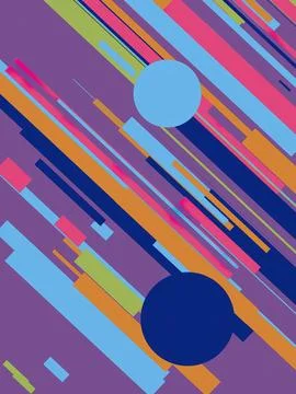 Simple and creative geometric pattern with pastel colors and clean lines. Illustrazione stock