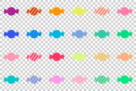 Simple and cute candy icon set Stock Illustration