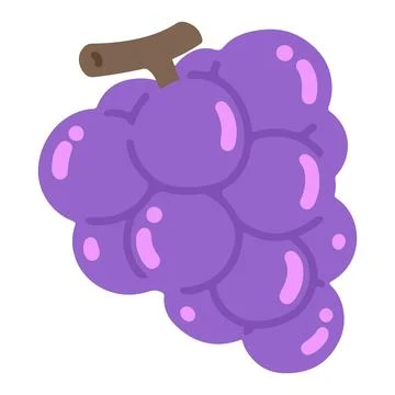 Simple and cute fresh grapes Иллюстрация