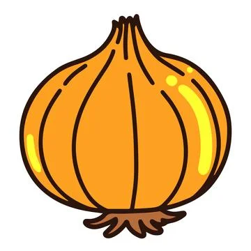 Simple and cute fresh onion Stock Illustration