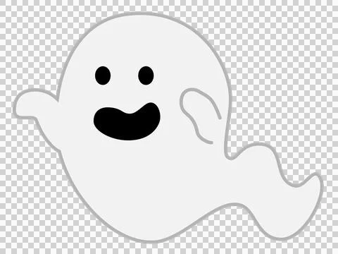 Simple and cute ghost illustration Stock Illustration