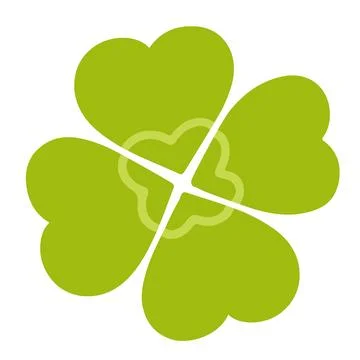 Simple and cute illustration of a clover flat colored Stock Illustration