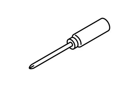Simple and cute isometric line icon of Phillips screwdriver for car mainten.. Illustrazione stock