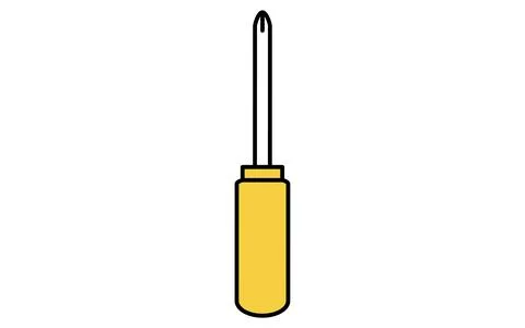 Simple and cute line icon of Phillips screwdriver for car maintenance and m.. Stock Illustration
