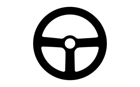 Simple and cute line icon of steering wheel for car control and maintenance.. Illustrazione stock