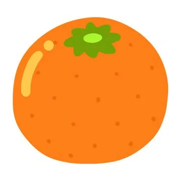 Simple and cute orange fruit Illustrazione stock