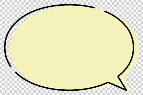 A simple and cute oval-shaped speech bubble Stock Illustration