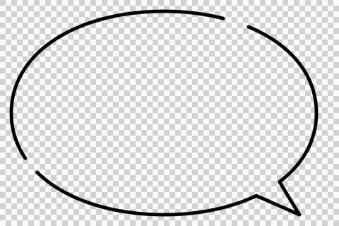A simple and cute oval-shaped speech bubble, transparent background Stock-Illustration