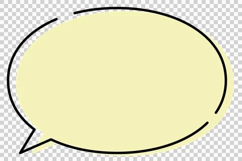 A simple and cute oval-shaped speech bubble Иллюстрация