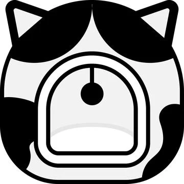 Simple and cute pet line icons of cat nest-1 Stock Illustration