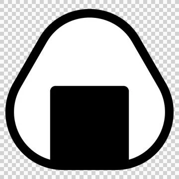 Simple and cute rice ball icon Stock Illustration