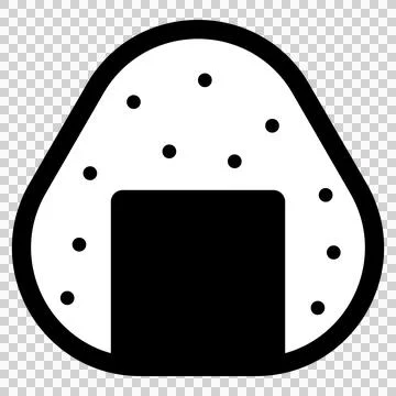 Simple and cute rice ball icon Stock Illustration