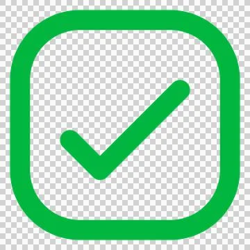 Simple and cute rounded square check box icon Stock Illustration
