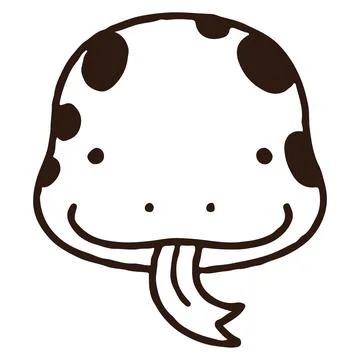 Simple and cute snake line art Stock Illustration
