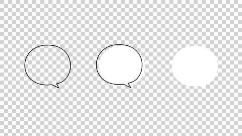Simple and cute speech bubble transparent background material 1 Stock Illustration
