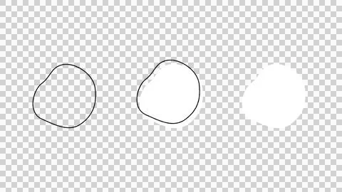 Simple and cute speech bubble transparent background material Stock Illustration