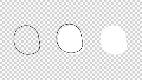 Simple and cute speech bubble transparent background material Stock Illustration