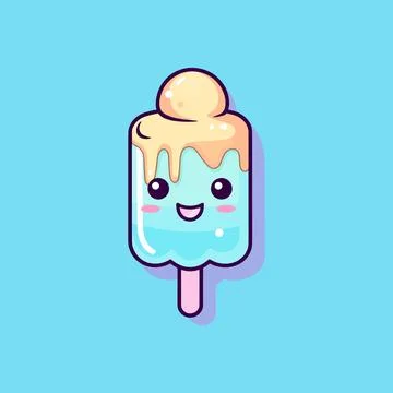 Simple And Cute Summer Popsicle Stock Illustration