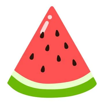 Simple and cute watermelon slice Stock Illustration