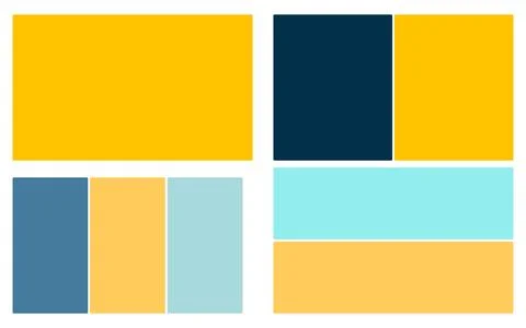 Simple and effective layout grid templates for balanced graphic compositions Stock Illustration