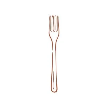A Simple And Elegant Dining Fork For Meals And Cutlery Sets Vector Illustrati Illustration