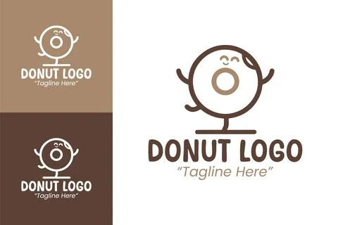 Simple and Elegant Donut Logo for Branding Stock Illustration