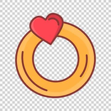 Simple and elegant golden ring illustration Stock Illustration
