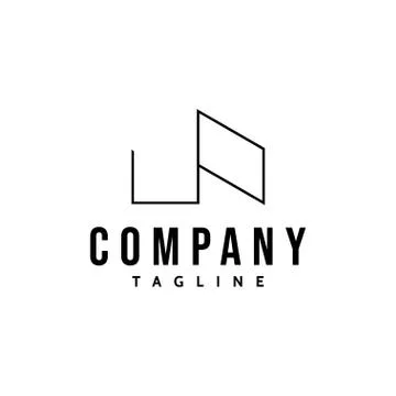 Simple and elegant logo for a roofing company. Stock Illustration