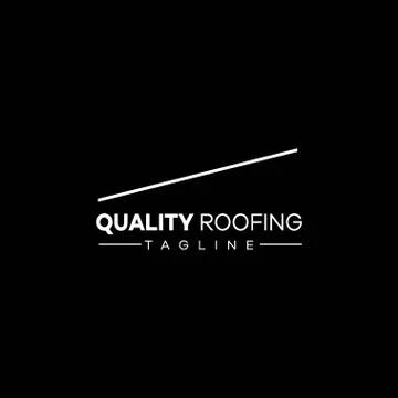 Simple and elegant logo for a roofing company Stock Illustration