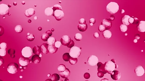 Simple and elegant Magenta red 3d sphere shapes geometrical background Video stock 296981207