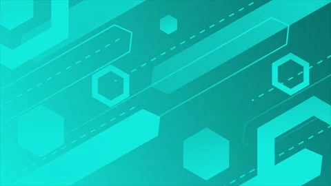 Simple and elegant multiple shape geometrical Cyan gradient background Stock Footage 295942027