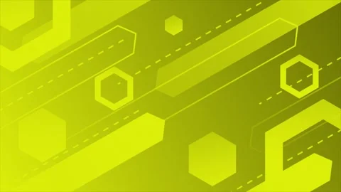 Simple and elegant multiple shape geometrical Yellow gradient background Stock Footage 295942088