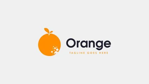 Simple and elegant orange logo Stock Illustration